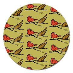 Bird Animal Nature Wild Wildlife Magnet 5  (round) by HermanTelo