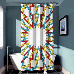 Wheel Complex Symbol Mandala Shower Curtain 36  X 72  (stall)  by HermanTelo