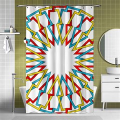 Wheel Complex Symbol Mandala Shower Curtain 48  X 72  (small)  by HermanTelo