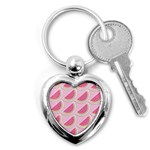 Melons Pattern Food Fruits Melon Key Chains (Heart)  Front