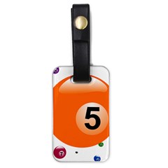 Billiard Ball Ball Game Pink Orange Luggage Tag (one Side) by HermanTelo