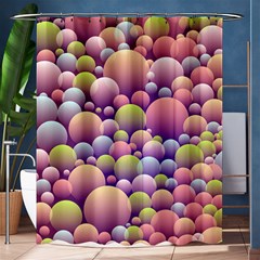 Abstract Background Circle Bubbles Shower Curtain 60  X 72  (medium)  by HermanTelo