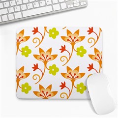 Pattern Floral Spring Map Gift Large Mousepads by HermanTelo