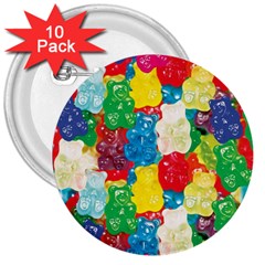 Gummy Bear 3  Buttons (10 Pack)  by TheAmericanDream