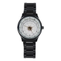 Cami Texture Pattern Architecture Stainless Steel Round Watch by Pakrebo