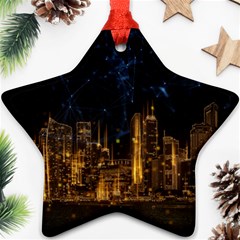 Architecture Buildings City Star Ornament (two Sides) by Pakrebo