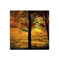 Nature Sunset Landscape Sun Satin Bandana Scarf by Pakrebo