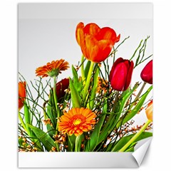 Tulip Gerbera Composites Broom Canvas 16  X 20  by Pakrebo