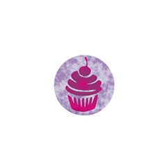 Cupcake Food Purple Dessert Baked 1  Mini Buttons by HermanTelo