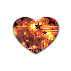 Star Radio Light Effects Magic Heart Coaster (4 Pack)  by HermanTelo