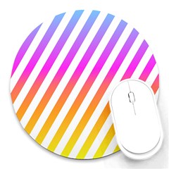 Abstract Lines Mockup Oblique Round Mousepads by HermanTelo