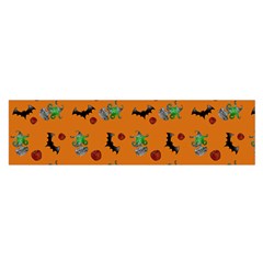 Halloween Witch Pattern Orange Satin Scarf (oblong) by snowwhitegirl