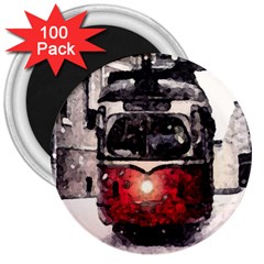 Winter Trolley 3  Magnets (100 Pack) by snowwhitegirl