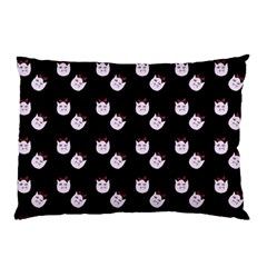 Lazy Bat On Black Pattern Pillow Case by snowwhitegirl