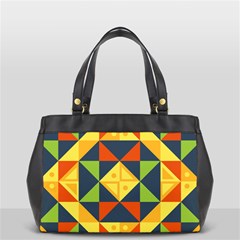 Background Geometric Color Plaid Oversize Office Handbag by Mariart