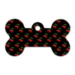 Retro Black Cherries Dog Tag Bone (Two Sides) Back