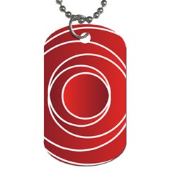 Circles Red Dog Tag (two Sides) by HermanTelo