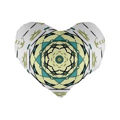 Circle Vector Background Abstract Standard 16  Premium Heart Shape Cushions by HermanTelo