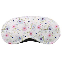 Floral Pink Blue Sleeping Mask by HermanTelo