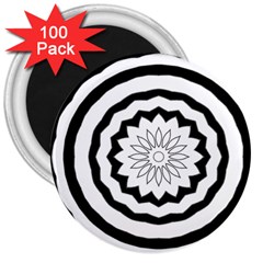 Mandala 3  Magnets (100 Pack) by HermanTelo