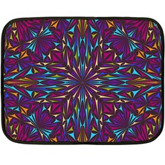 Kaleidoscope Triangle Curved Double Sided Fleece Blanket (mini)  by HermanTelo