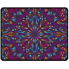 Kaleidoscope Triangle Curved Double Sided Fleece Blanket (medium)  by HermanTelo