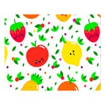 Pattern Fruits Orange Green Double Sided Flano Blanket (Large)  80 x60  Blanket Front