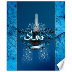 Sport, Surfboard With Water Drops Canvas 8  X 10  by FantasyWorld7