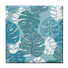 Pattern Leaves Banana Tile Coasters by HermanTelo