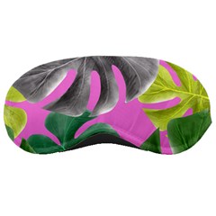 Tropical Greens Pink Leaf Sleeping Mask by HermanTelo