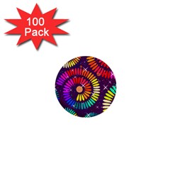 Abstract Background Spiral Colorful 1  Mini Buttons (100 Pack)  by Bajindul