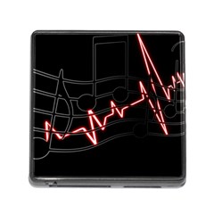 Music Wallpaper Heartbeat Melody Memory Card Reader (square 5 Slot) by Bajindul