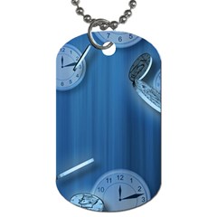 Time Clock Watch Hours Dog Tag (two Sides) by Bajindul