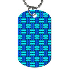 Pattern Graphic Background Image Blue Dog Tag (one Side) by Bajindul