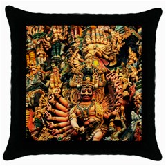 Sculpture Art Temple Tower Throw Pillow Case (black) by Pakrebo