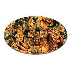 Sculpture Art Temple Tower Oval Magnet by Pakrebo