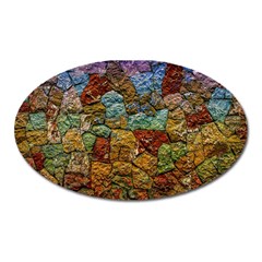 Texture Stone Structure Pattern Oval Magnet by Pakrebo