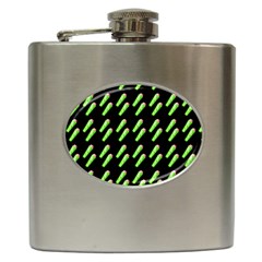 Ice Freeze Black Pattern Hip Flask (6 Oz) by snowwhitegirl