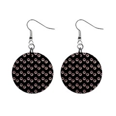 Kawaii Dougnut Black Pattern Mini Button Earrings by snowwhitegirl