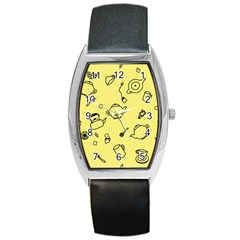 Tea Seamless Pattern Teatime Barrel Style Metal Watch by Nexatart