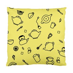 Tea Seamless Pattern Teatime Standard Cushion Case (one Side) by Nexatart