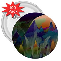 Mountains Abstract Mountain Range 3  Buttons (100 Pack)  by Nexatart