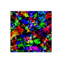 Multicolored Abstract Print Satin Bandana Scarf by dflcprintsclothing