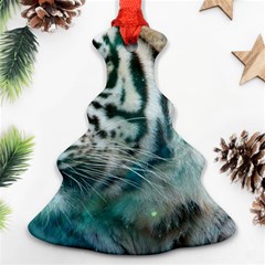 White Tiger Christmas Tree Ornament (two Sides) by snowwhitegirl