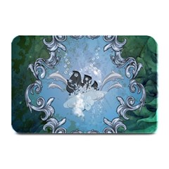 Surfboard With Dolphin Plate Mats by FantasyWorld7