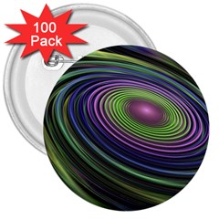 Fractal Pastel Fantasy Colorful 3  Buttons (100 Pack)  by Pakrebo