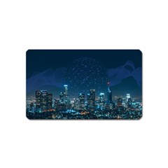 Smart City Communication Network Magnet (name Card) by Pakrebo