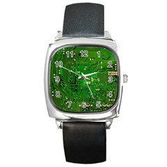 Background Green Board Business Square Metal Watch by Pakrebo