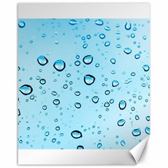 Drops Water Pane Rain Glass Canvas 16  X 20  by Pakrebo