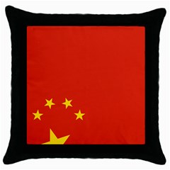 Chinese Flag Flag Of China Throw Pillow Case (black) by FlagGallery